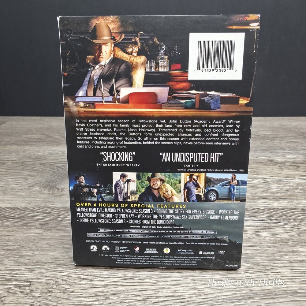 Yellowstone: Season 3 (DVD, 2020) - Picture 7 of 16